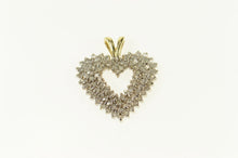 Load image into Gallery viewer, 10K 1.38 Ctw Diamond Encrusted Heart Love Symbol Pendant Yellow Gold
