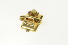 Load image into Gallery viewer, 14K 3D Articulated Ruby Sapphire Rotary Telephone Charm/Pendant Yellow Gold