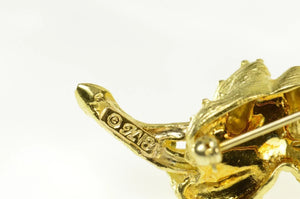 18K Diamond Sapphire Ruby Koala on Tree Retro Pin/Brooch Yellow Gold