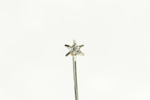 Load image into Gallery viewer, 14K Retro Diamond Solitiare Classic Stick Pin White Gold