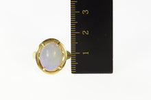 Load image into Gallery viewer, 14K Oval Lilac Jade Cabochon Retro Cocktail Ring Size 6 Yellow Gold