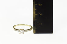 Load image into Gallery viewer, 10K Princess Cubic Zirconia Travel Engagement Ring Size 7 Yellow Gold