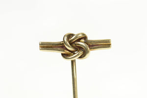 10K Knot Retro Promise Symbol Braid Stick Pin Yellow Gold