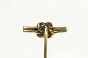 10K Knot Retro Promise Symbol Braid Stick Pin Yellow Gold
