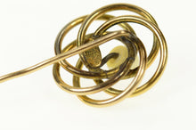 Load image into Gallery viewer, Gold Filled Pearl Retro Spiral Swirl Circle Statement Stick Pin