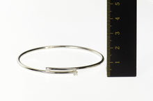 Load image into Gallery viewer, 18K 0.20 Ctw Diamond Wrap Bypass Bangle Bracelet 6.75&quot; White Gold