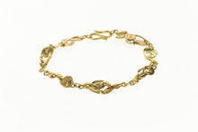 Load image into Gallery viewer, 14K Textured Abstract Nugget Cluster Chain Bracelet 8.25&quot; Yellow Gold