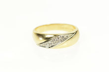 Load image into Gallery viewer, 14K Diamond Classic Simple Wedding Band Ring Size 6.25 Yellow Gold