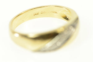 14K Diamond Classic Simple Wedding Band Ring Size 6.25 Yellow Gold