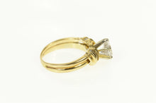 Load image into Gallery viewer, 14K Round Baguette Classic Travel Engagement Ring Size 4.5 Yellow Gold