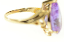 Load image into Gallery viewer, 14K Pear Purple Cubic Zirconia Diamond Accent Ring Size 6.75 Yellow Gold