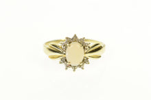 Load image into Gallery viewer, 10K Oval Opal Diamond Accent Statement Classic Ring Size 9 Yellow Gold