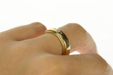 Load image into Gallery viewer, 14K Diamond Grooved Classic Wedding Band Ring Size 7.5 Yellow Gold