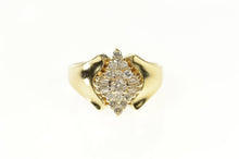 Load image into Gallery viewer, 14K 0.47 Ctw Classic Diamond Cluster Statement Ring Size 7.25 Yellow Gold