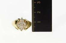 Load image into Gallery viewer, 14K 0.47 Ctw Classic Diamond Cluster Statement Ring Size 7.25 Yellow Gold