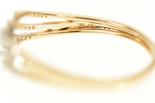 Load image into Gallery viewer, 14K 0.15 Ctw Wavy diamond Statement Band Ring Size 9 Yellow Gold