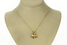 Load image into Gallery viewer, 14K Black Hills Leaf Ruby Sapphire Floral Motif Pendant Yellow Gold