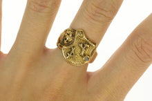 Load image into Gallery viewer, 14K Art Deco Diamond AY Chinese Dragon Monogram Ring Size 9.25 Yellow Gold