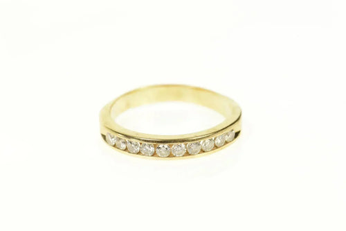 14K 0.40 Ctw Diamond Classic Wedding Band Ring Size 8.75 Yellow Gold