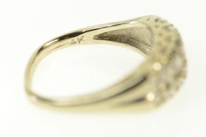 14K Classic 1940's Diamond Squared Wedding Band Ring Size 6 White Gold