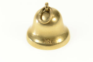 14K 3D Wedding School Bell Articulated Charm/Pendant Yellow Gold