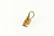Load image into Gallery viewer, 14K Cushion Syn. Citrine Solitaire Statement Pendant Yellow Gold