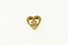 Load image into Gallery viewer, 14K Squared Heart Diamond Inset Love Symbol Pendant Yellow Gold