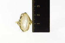 Load image into Gallery viewer, 14K Marquise Mother of Pearl Ornate Bypass Ring Size 7.25 Yellow Gold