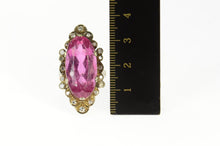 Load image into Gallery viewer, 14K Art Deco 19.30 Ctw Pink Tourmaline Diamond Ring Size 6.75 Yellow Gold