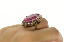 Load image into Gallery viewer, 14K Art Deco 19.30 Ctw Pink Tourmaline Diamond Ring Size 6.75 Yellow Gold