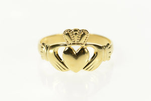 14K Claddagh Traditional Claddagh Loyalty Symbol Ring Size 12 Yellow Gold