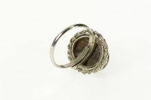 Load image into Gallery viewer, Sterling Silver Fire Agate Oval Cabochon Wrap Statement Ring Size 9