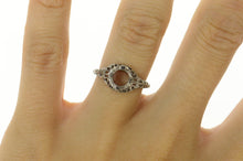 Load image into Gallery viewer, 18K 5.75mm Art Deco Filigree Engagement Setting Ring Size 6.25 White Gold