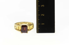 Load image into Gallery viewer, 10K Emerald Cut Garnet &amp; Citrine Statement Ring Size 7 Yellow Gold