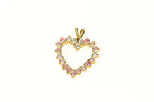 Load image into Gallery viewer, 14K Cubic Zirconia Classic Heart Love Symbol Pendant Yellow Gold