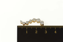 Load image into Gallery viewer, 14K 0.93 Ctw Graduated Diamond Wave Journey Pendant Yellow Gold