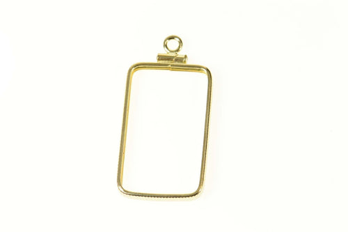 14K 1/4 Oz Credit Suisse Bar Ingot Bezel Holder Pendant Yellow Gold