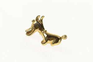 14K Stylized Dog Puppy Animal Lapel Pin/Brooch Yellow Gold