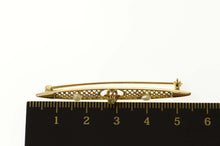 Load image into Gallery viewer, 14K Victorian Diamond Seed Pearl Filigree Bar Pin/Brooch Yellow Gold