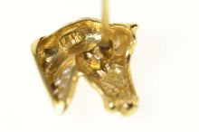 Load image into Gallery viewer, 14K Diamond Accent Horse Head Lapel Pin/Brooch Yellow Gold