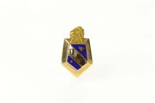 Load image into Gallery viewer, 10K Pi Lambda Phi Art Deco Enamel Fraternity Lapel Pin/Brooch Yellow Gold