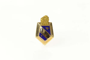 10K Pi Lambda Phi Art Deco Enamel Fraternity Lapel Pin/Brooch Yellow Gold