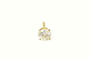 14K 0.49 Ct Diamond Solitaire Classic Stud Single Earring Yellow Gold