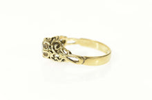 Load image into Gallery viewer, 14K Ornate Filigree CZ Retro Promise Engagement Ring Size 5 Yellow Gold