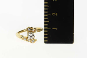 14K 0.46 Ctw Classic 1950's Diamond Engagement Ring Size 5.25 Yellow Gold
