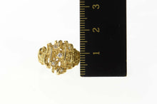 Load image into Gallery viewer, 14K Textured Diamond Graduated Statement Ring Size 4.25 Yellow Gold