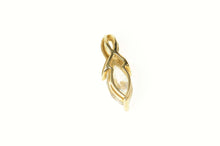Load image into Gallery viewer, 14K Marquise Cubic Zirconia Solitaire Twist Pendant Yellow Gold