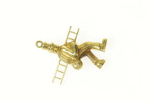 Load image into Gallery viewer, 10K 3D Chimney Sweep Stylized Puffy Charm/Pendant Yellow Gold