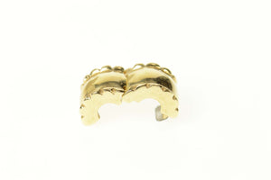 14K Pandora Designer Beveled Clip Bead Pendant Yellow Gold