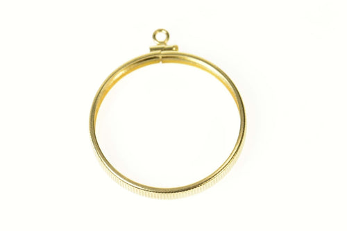 14K 1 Oz. Chinese Gold Panda Coin Holder Pendant Yellow Gold